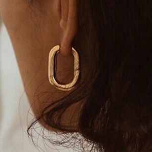 18k Yellow Gold Plated Hoop Earrings Pretty Women Anniversary J A Pair/set